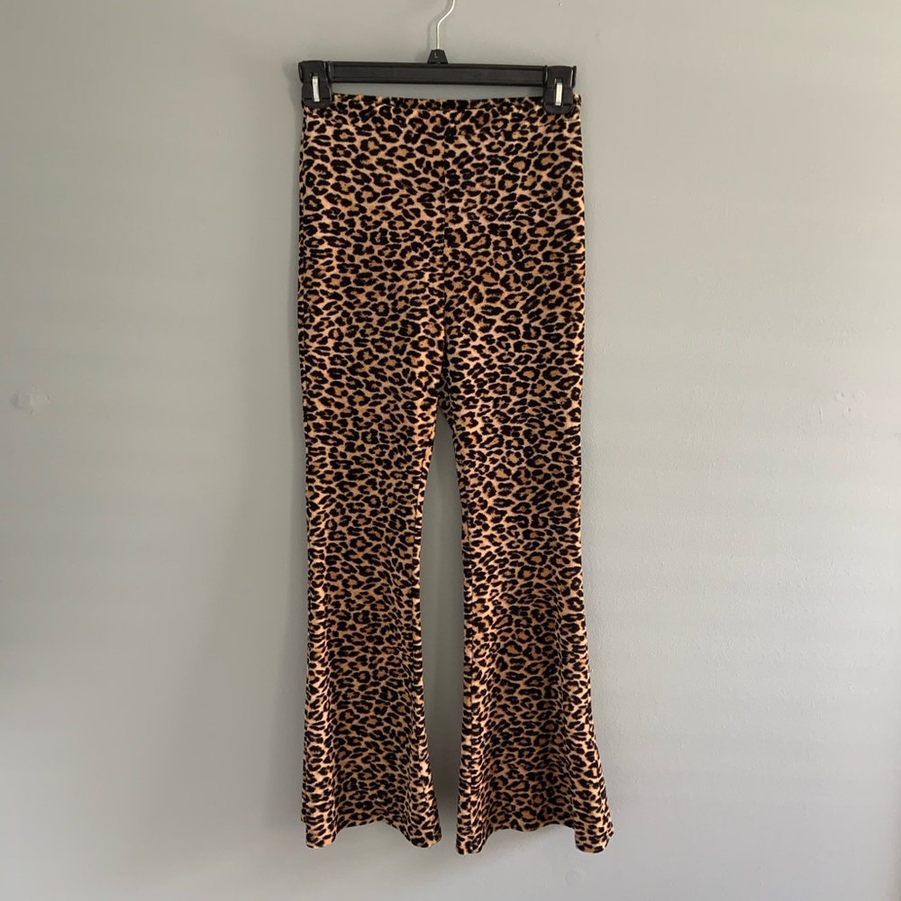 Leopard print bell bottoms
